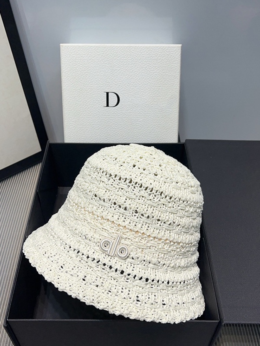 ALO Yoga Cream Crochet Bucket Hat